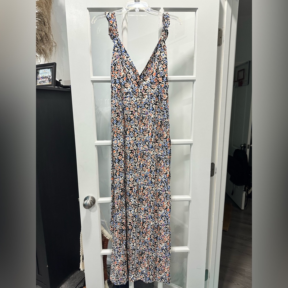 Maaji Floral Maxi Dress - Blue and Orange - Size L - Picture 1 of 8